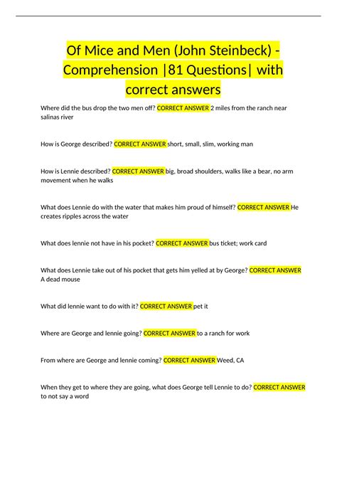 Full Download Mice And Men Open Comprehension Answers 