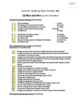 Read Mice And Men Unit Test Answer Key 