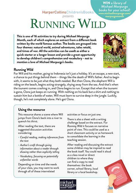 michael morpurgo running wild comprehension ks2