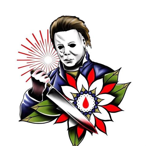 michael myers traditional tattoo inclusivepostersforschools