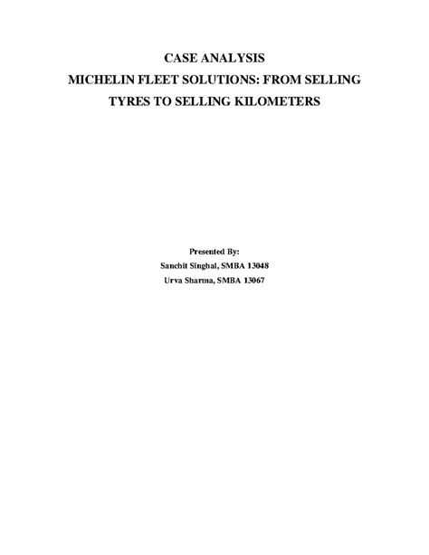 michelin fleet solutions as case study
