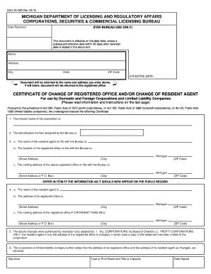 michigan llc application