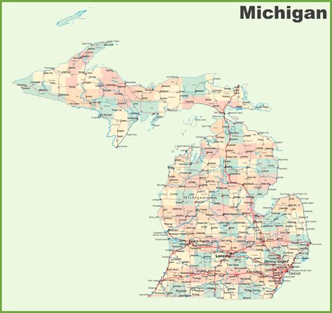 michigan map cities