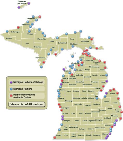 michigan state campgrounds map