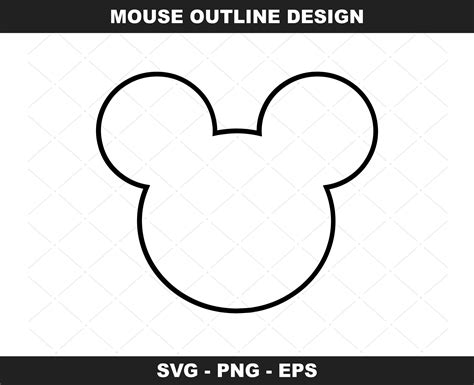 Mickey Ears Outline