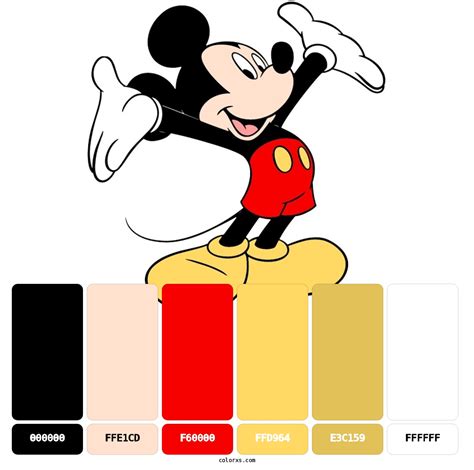 mickey mouse colors