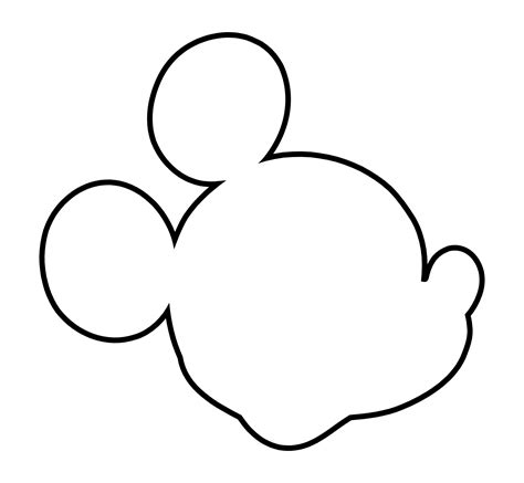 Mickey Mouse Head Outline Template