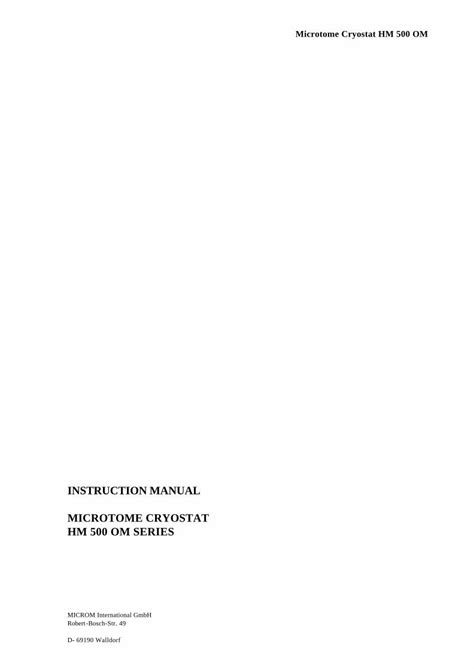 micro hm 500 o manual