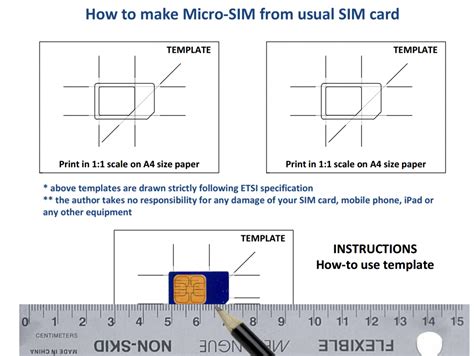 Micro Sim Card Template Letter Size Paper