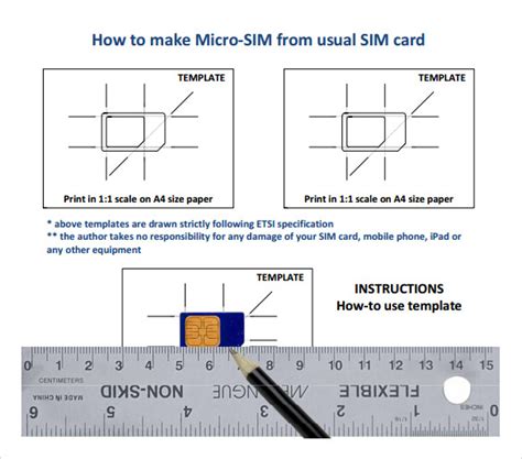 micro sim template