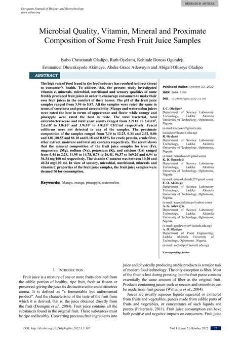 Microbial Quality And Proximate Composition Of Dried