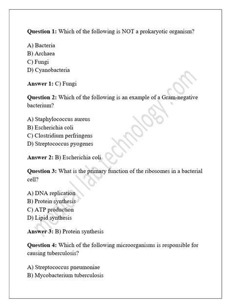 Microbiology Mcq Question Answer