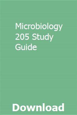 Full Download Microbiology 205 Study Guide 