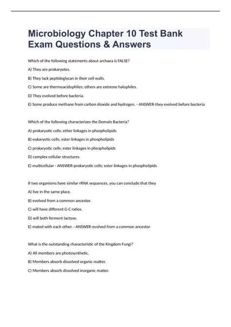 Read Microbiology Chapter 10 Test Answers 
