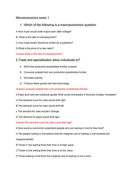 Download Microeconomic Questions And Answers 