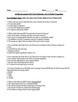 Microeconomics 3 6 Answer Key
