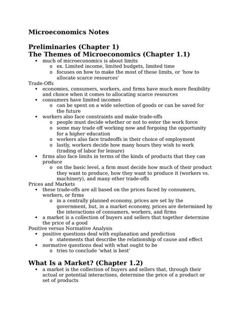 Microeconomics Uitm Notes