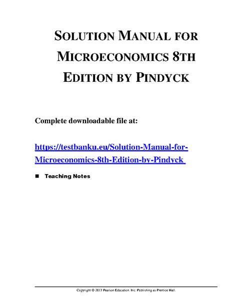 Read Online Microeconomics 8Th Edition Pindyck Solution 