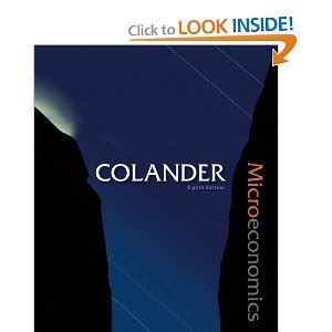 Read Online Microeconomics Colander 8Th Edition 