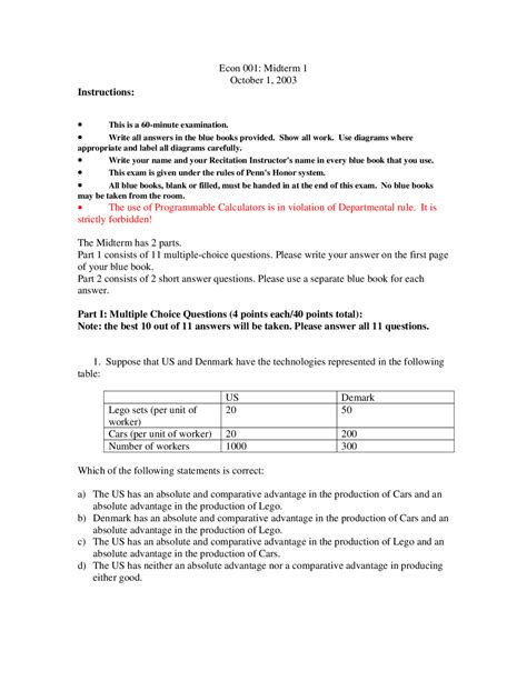 Read Microeconomics Midterm Exam Answers 