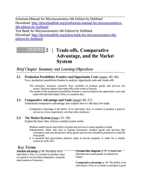 Read Online Microeconomics Solution Manual For 4Th Edition Hubbard 