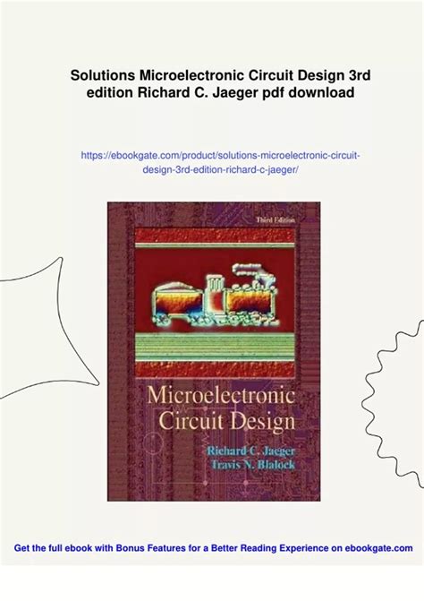 Microelectronic Circuit Design Solution 3rd Edition