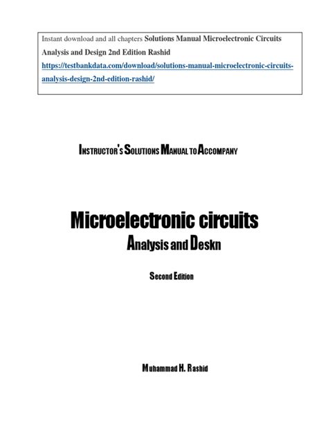 microelectronic circuits and devices solutions manual