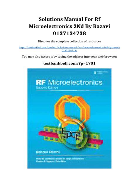 Microelectronics Razavi Solutions