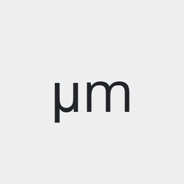 Micrometer Symbol
