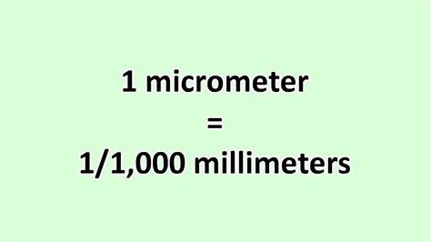 Micrometer To Millimeter
