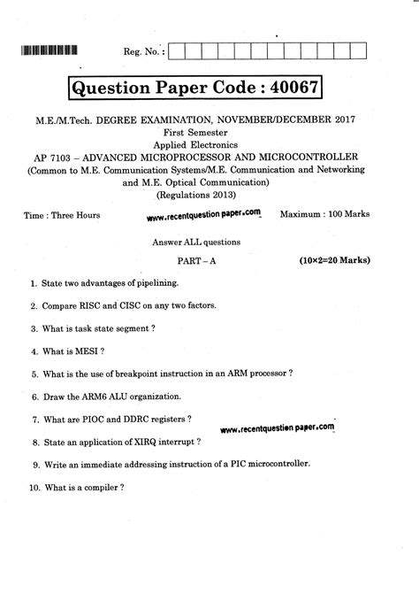 Read Online Microprocessor And Its Applications Question Paper 