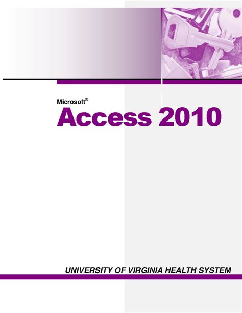 Microsoft Access 2010 Product Guide