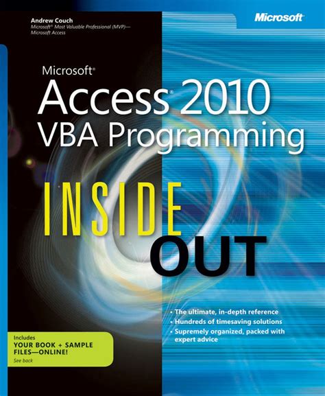 Microsoft Access 2010 Vba Programming Inside Out