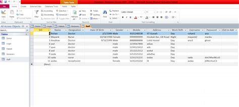 microsoft access projects for high school students