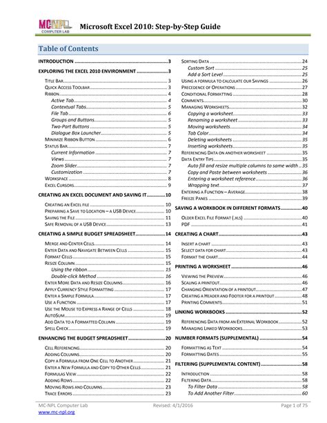 Microsoft Excel 2010 Step By Step Ebook