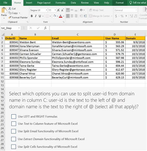 Microsoft Excel Sample Interview Questions Answers
