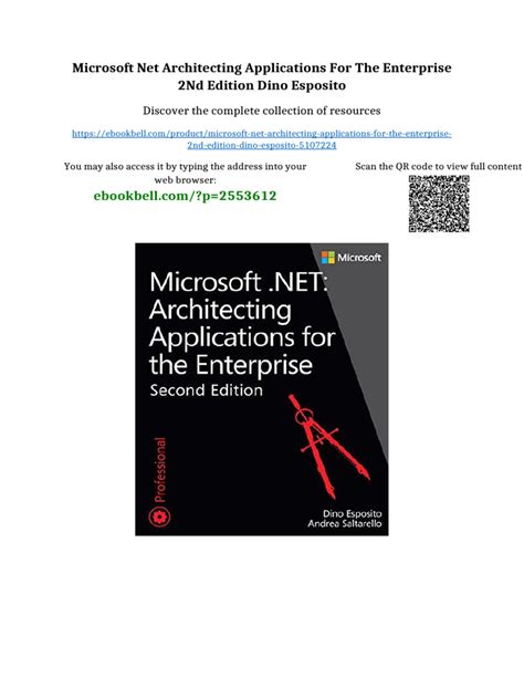 microsoft net architecting applications for the en