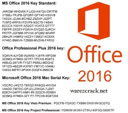 Microsoft Office 2016 Product Key