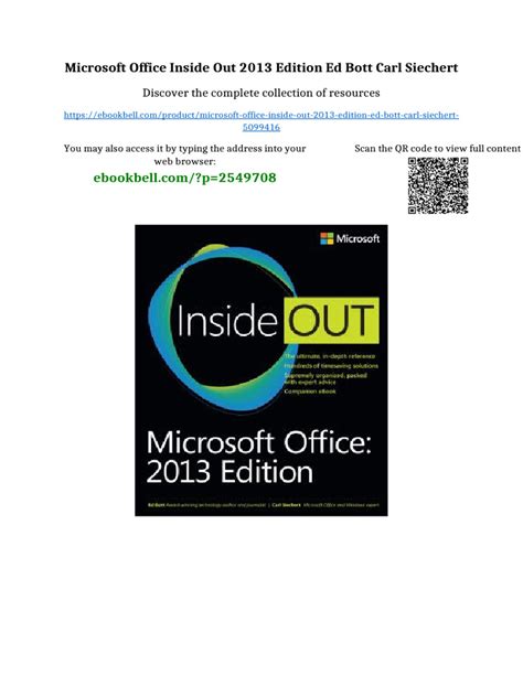 Microsoft Office Inside Out: 2013 Edition