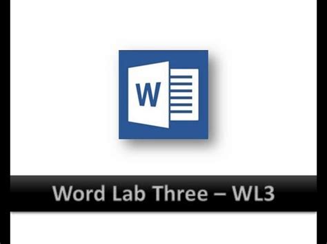 microsoft office word lab 3 answer key