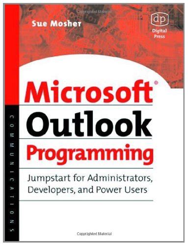 Microsoft Outlook Programming Jumpstart For Administrators Developers And Power S
