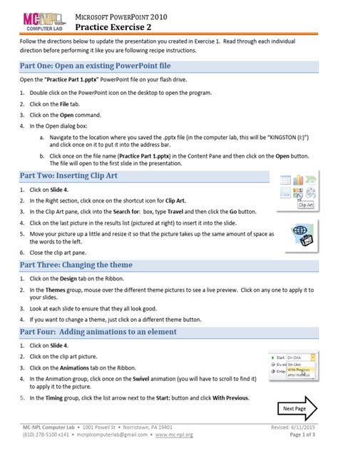 microsoft powerpoint 2010 practice exercises for beginners
