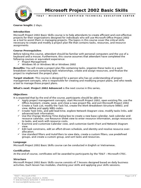 Microsoft Project 2002: Basic ( Course I L T Series)