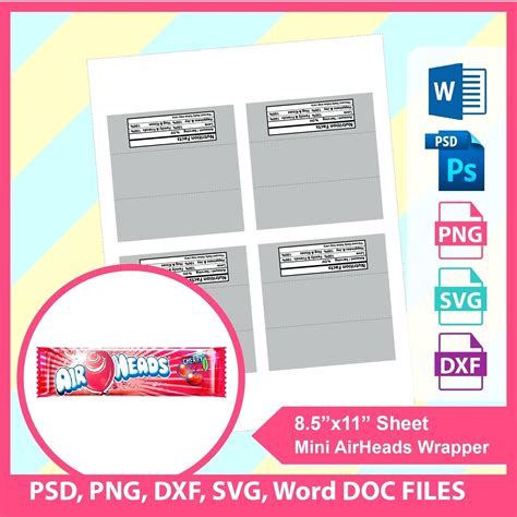 microsoft publisher candy wrapper template