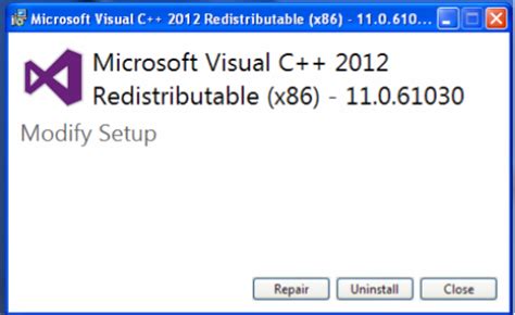 microsoft visual c++ 2012