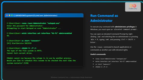 Microsoft Windows Command Line Administrator S Poc