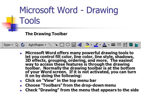 microsoft word drawing tools sparcc
