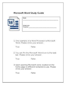 Microsoft Word Study Guide 2007