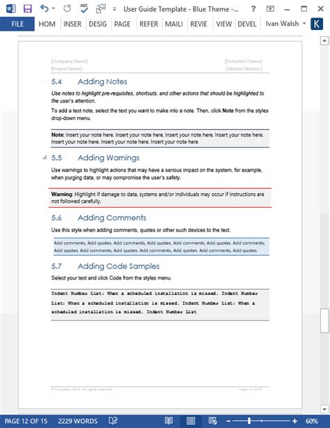 Microsoft Word User Guide