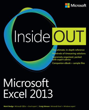 Read Microsoft Excel 2013 Inside Out Ebook Ge Geek Ohnh 